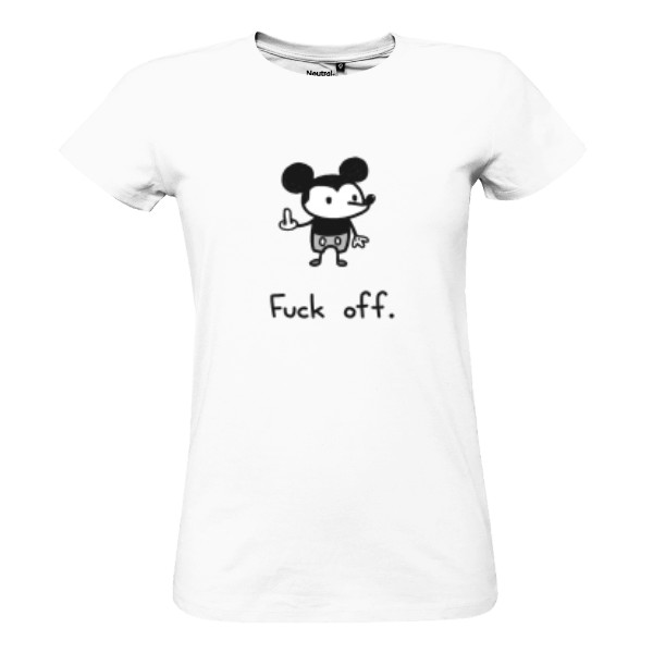 Tričko s potlačou Mickey fuck off