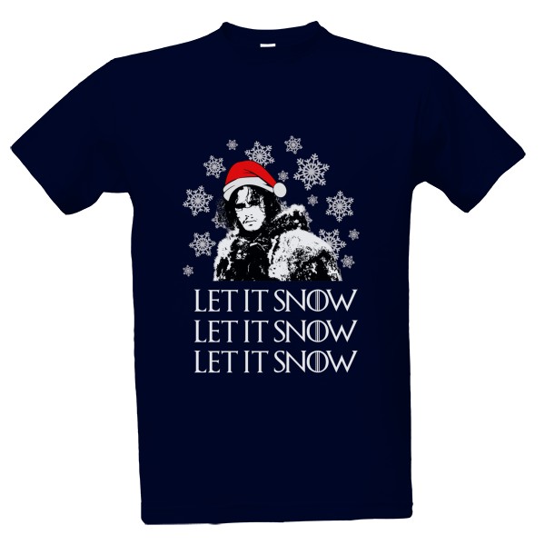 Tričko s potiskem John Snow Let it Snow - Vánoce