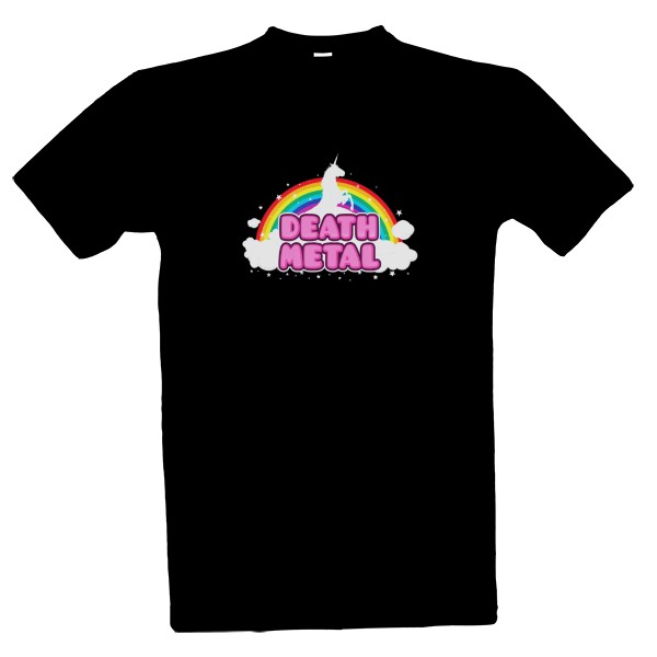 Tričko s potlačou Death Metal Jednorozec
