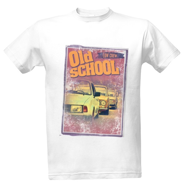 Tričko s potlačou Old School Low Crew