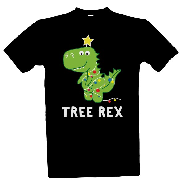 Tričko s potlačou Tree Rex Vianoce